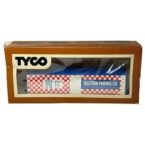 Tyco HO‎ Ralston Purina Dog Food 40' Billboard Reefer Box Car #355E With Box